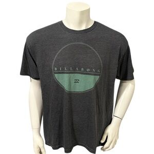 Billabong Men’s T-Shirt T-Shirt Gray Green Circle Logo Short Sleeve XL
